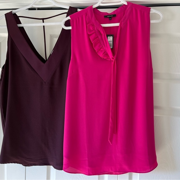 2 sleeveless blouses. One is brand new - Picture 1 of 3